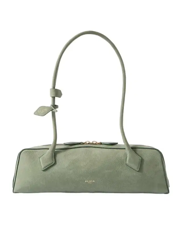 Le Teckel Medium Nubuck Shoulder Bag