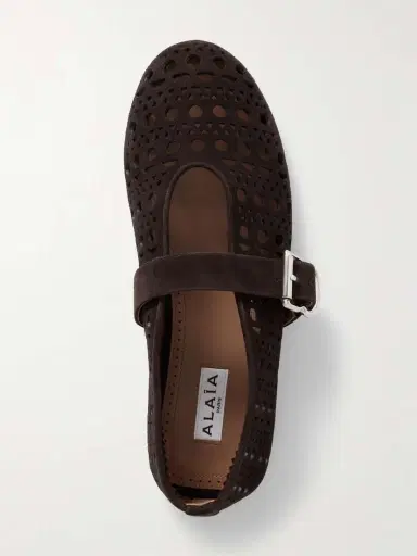 Alaïa Perforated Suede Ballet Flats | Thumbnail 5 Alaïa Perforated Suede Ballet Flats | Thumbnail 5