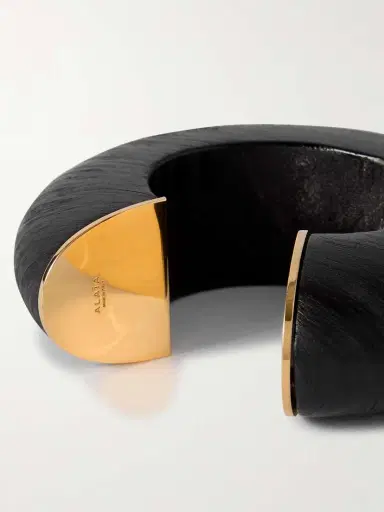 Alaïa Bumper Wood Cuff | Thumbnail 4 Alaïa Bumper Wood Cuff | Thumbnail 4
