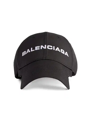 Balenciaga Men's Logo Cap - Black White - Size Medium | Thumbnail 1