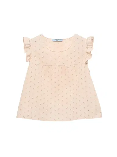 Prada Women's Eyelet Lace Top - Pink | Thumbnail 1 Prada Women's Eyelet Lace Top - Pink | Thumbnail 1
