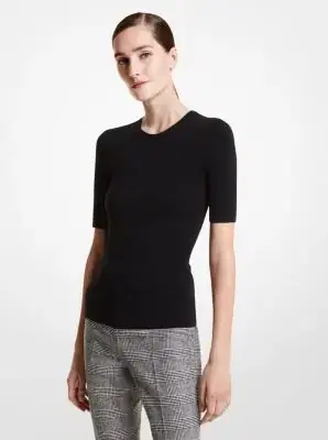 Michael Kors Collection Cashmere Three-Quarter Sleeve Sweater | Thumbnail 3
