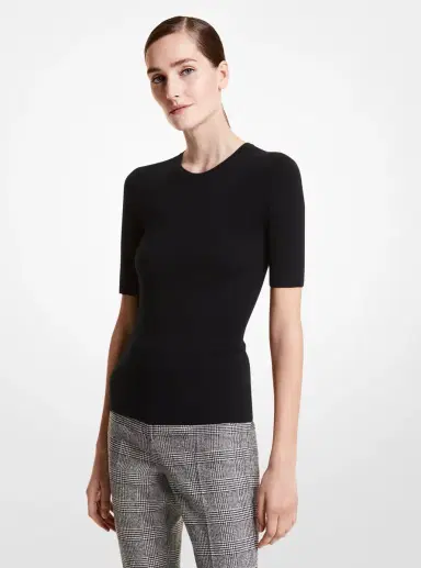 Michael Kors Collection Cashmere Three-Quarter Sleeve Sweater | Thumbnail 5