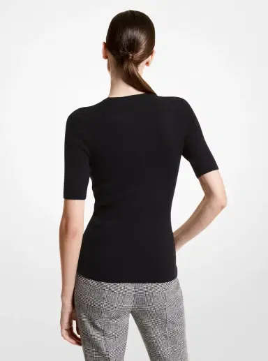 Michael Kors Collection Cashmere Three-Quarter Sleeve Sweater | Thumbnail 6