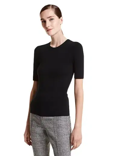 Michael Kors Collection Cashmere Three-Quarter Sleeve Sweater | Thumbnail 1