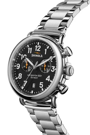 Shinola Runwell 2 Eye Chrono 41mm Watch Silver Bracelet | Thumbnail 5