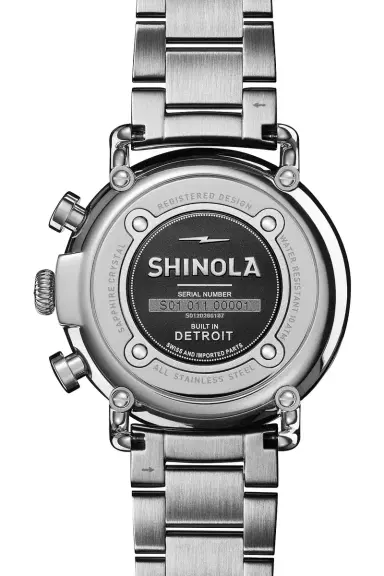 Shinola Runwell 2 Eye Chrono 41mm Watch Silver Bracelet | Thumbnail 6
