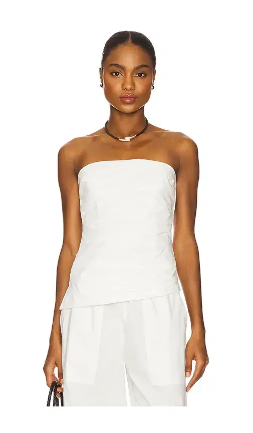 SIMKHAI Emerson Ruched Bustier Top