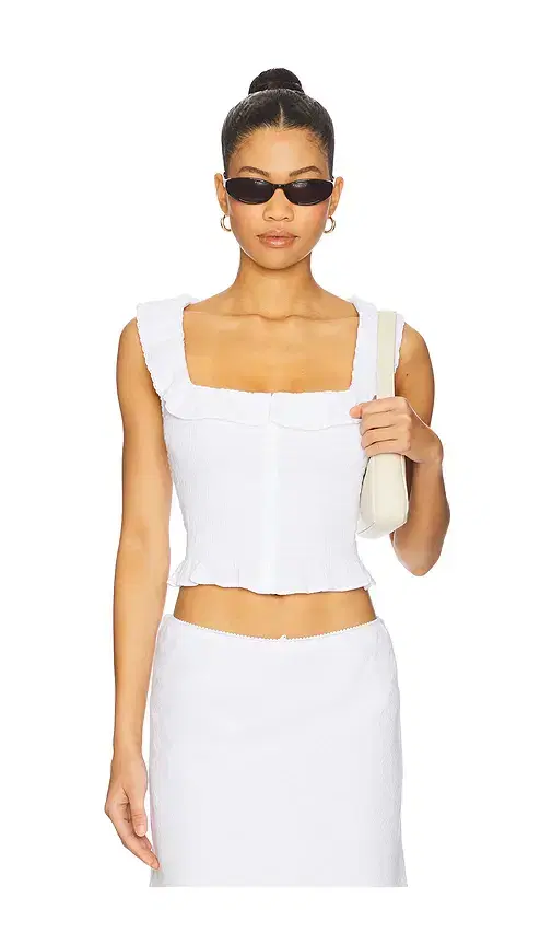 GUIZIO Paloma Smocked Top
