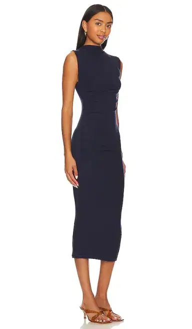 ENZA COSTA Silk Knit Sleeveless Twist Midi Dress | Thumbnail 2