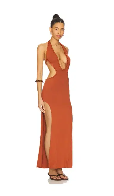 Indah Isla Solid Braided Maxi Dress | Thumbnail 2 Indah Isla Solid Braided Maxi Dress | Thumbnail 2
