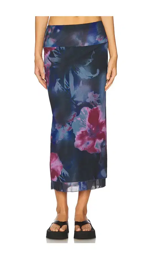 Free People Sunset Mesh Maxi Skirt