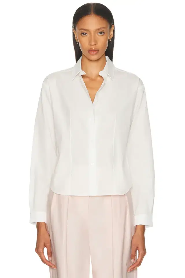 RENGGLI Cropped Long Sleeve Button Up Top