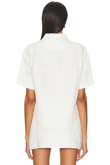 RENGGLI Short Sleeve Linen Button Up Top | Thumbnail 3 RENGGLI Short Sleeve Linen Button Up Top | Thumbnail 3