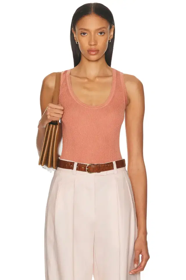 RENGGLI Scoop Neck Rib Tank