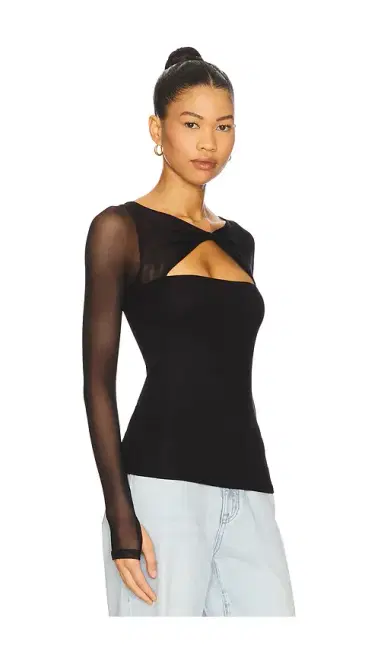 Michael Lauren Velo Knotted Neck Top | Thumbnail 2
