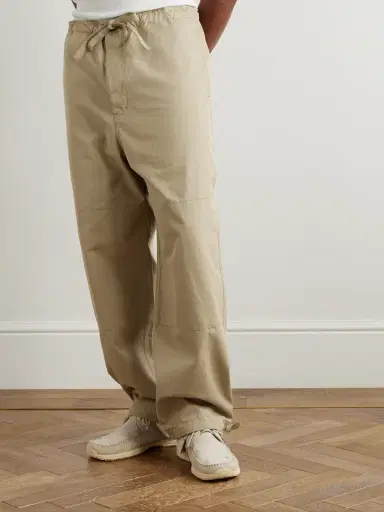 Visvim Sharma Straight-Leg Cotton-Twill Drawstring Chinos - Men | Thumbnail 3