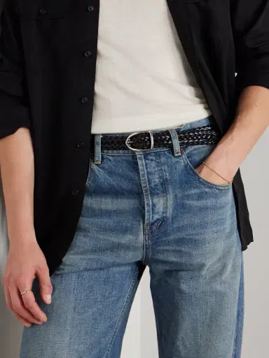 Tom Ford 2.5cm Woven Leather Belt - Men | Thumbnail 2