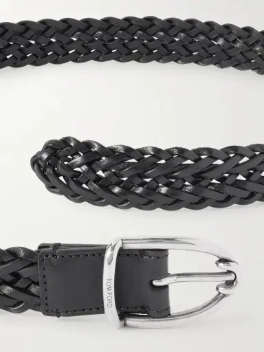 Tom Ford 2.5cm Woven Leather Belt - Men | Thumbnail 3