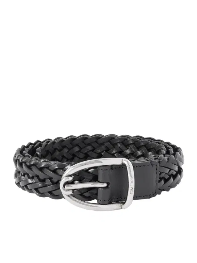 2.5cm Woven Leather Belt - Men 2.5cm Woven Leather Belt - Men