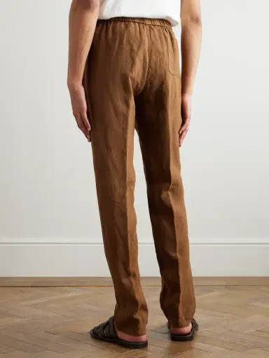 Boglioli Tapered Linen Trousers - Men | Thumbnail 4