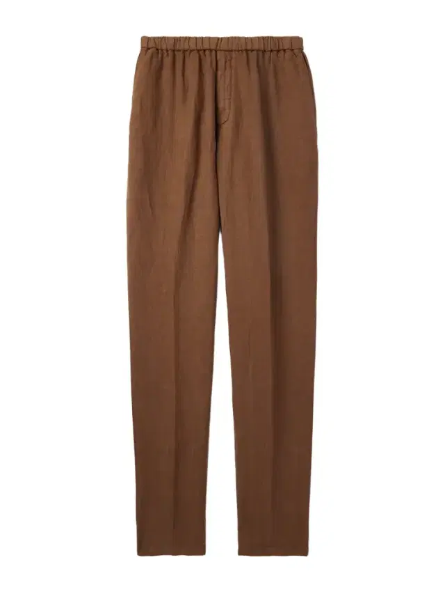 Tapered Linen Trousers - Men