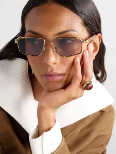 Brunello Cucinelli Square-frame Gold-tone And Acetate Sunglasses | Thumbnail 2