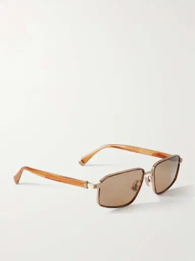 Brunello Cucinelli Square-frame Gold-tone And Acetate Sunglasses | Thumbnail 3