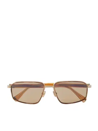 Brunello Cucinelli Square-frame Gold-tone And Acetate Sunglasses | Thumbnail 1