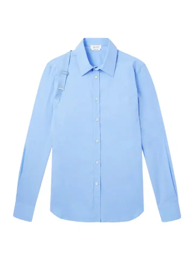 Slim-Fit Harness-Detailed Stretch-Cotton Shirt - Men - Blue - UK/US 16