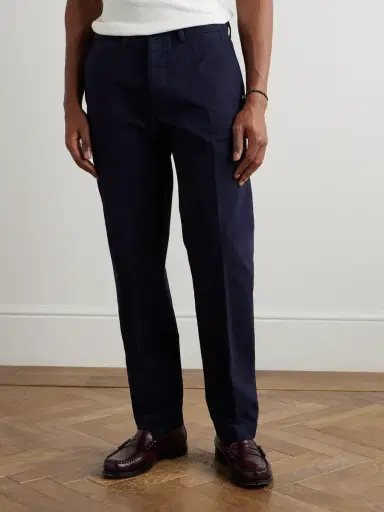 OFFICINE GÉNÉRALE Straight-Leg Garment-Dyed Cotton-Twill Trousers - Men | Thumbnail 3 OFFICINE GÉNÉRALE Straight-Leg Garment-Dyed Cotton-Twill Trousers - Men | Thumbnail 3