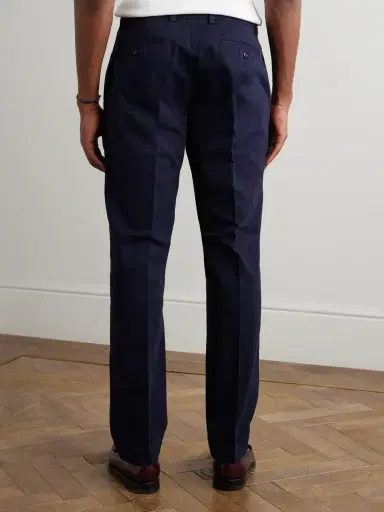 OFFICINE GÉNÉRALE Straight-Leg Garment-Dyed Cotton-Twill Trousers - Men | Thumbnail 4 OFFICINE GÉNÉRALE Straight-Leg Garment-Dyed Cotton-Twill Trousers - Men | Thumbnail 4
