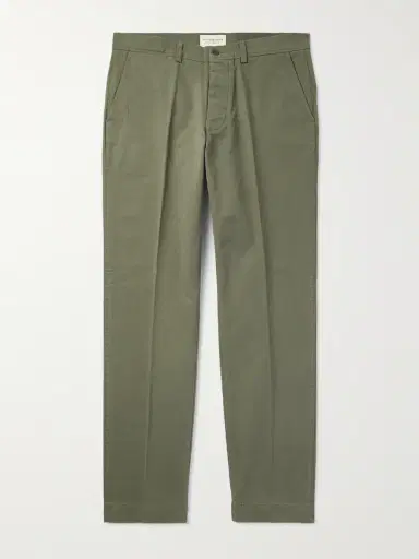 OFFICINE GÉNÉRALE Straight-Leg Garment-Dyed Cotton-Twill Trousers - Men | Thumbnail 7