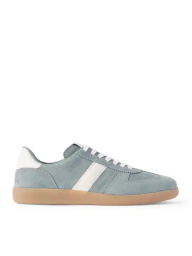 Tom Ford Archer Leather-Trimmed Suede Sneakers - Men | Thumbnail 1 Tom Ford Archer Leather-Trimmed Suede Sneakers - Men | Thumbnail 1