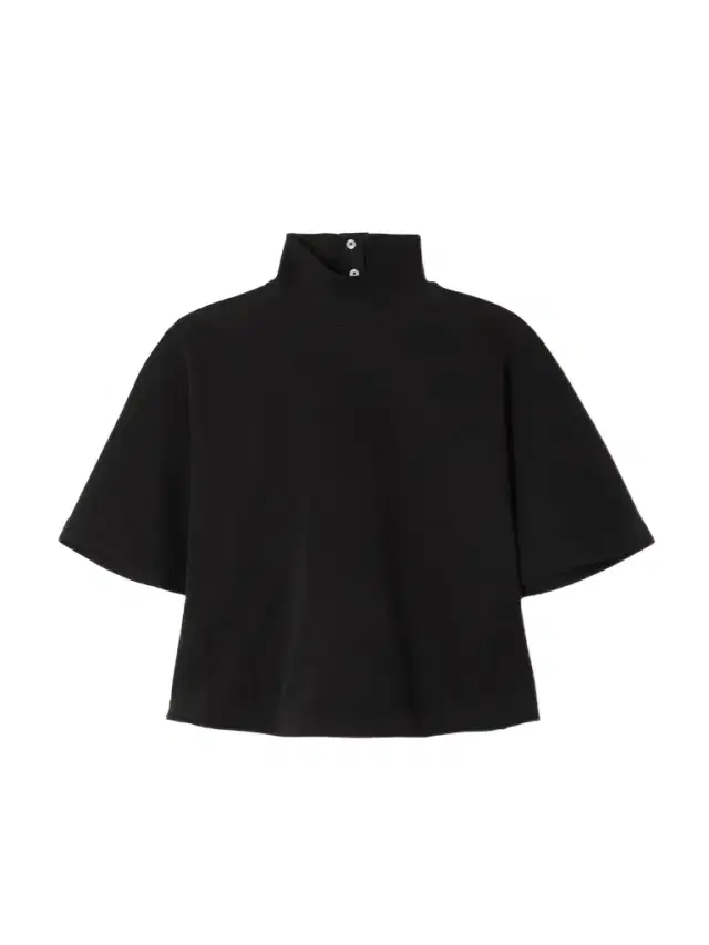 Cropped Cotton-jersey Turtleneck T-shirt