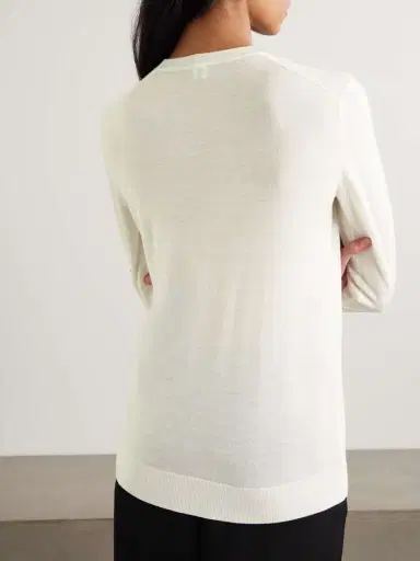TOTEME Garderob Wool And Silk-blend Sweater | Thumbnail 4 TOTEME Garderob Wool And Silk-blend Sweater | Thumbnail 4