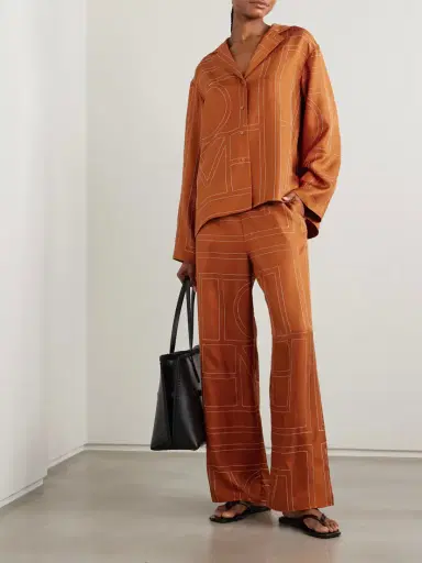 TOTEME Embroidered Silk-twill Shirt | Thumbnail 2 TOTEME Embroidered Silk-twill Shirt | Thumbnail 2