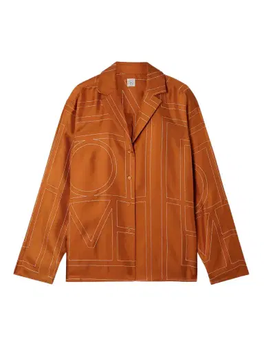 TOTEME Embroidered Silk-twill Shirt | Thumbnail 1 TOTEME Embroidered Silk-twill Shirt | Thumbnail 1