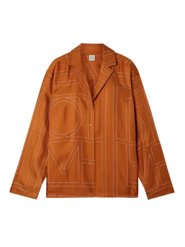 TOTEME Embroidered Silk-twill Shirt