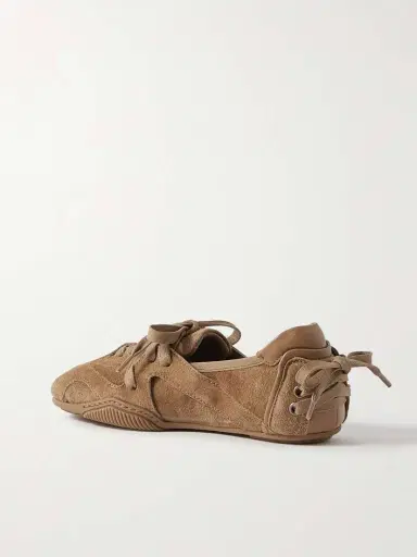 Acne Studios Leather-trimmed Paneled Suede Sneakers | Thumbnail 3