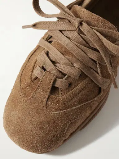 Acne Studios Leather-trimmed Paneled Suede Sneakers | Thumbnail 4