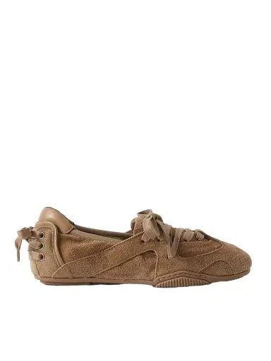 Acne Studios Leather-trimmed Paneled Suede Sneakers | Thumbnail 1
