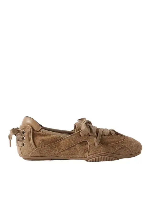 Acne Studios Leather-trimmed Paneled Suede Sneakers