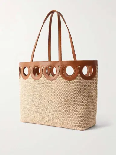 Ferragamo Leather-trimmed Raffia Tote | Thumbnail 3 Ferragamo Leather-trimmed Raffia Tote | Thumbnail 3