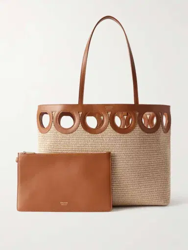 Ferragamo Leather-trimmed Raffia Tote | Thumbnail 6 Ferragamo Leather-trimmed Raffia Tote | Thumbnail 6
