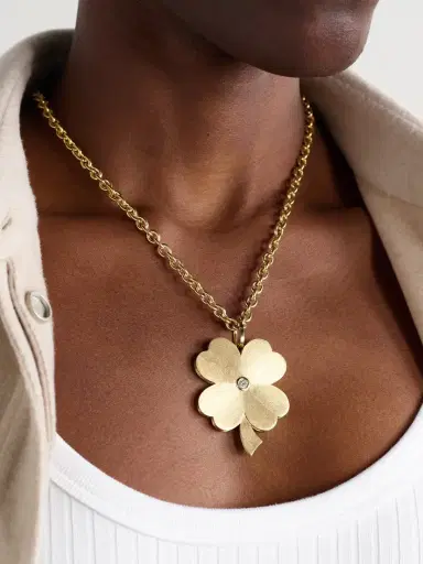 Marie Lichtenberg Jumbo Clover 18-karat Gold Diamond Necklace | Thumbnail 2 Marie Lichtenberg Jumbo Clover 18-karat Gold Diamond Necklace | Thumbnail 2