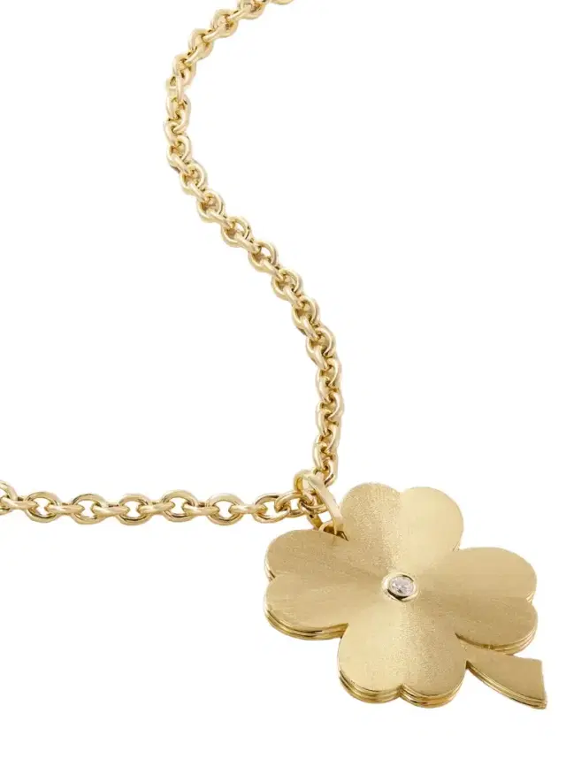 Jumbo Clover 18-karat Gold Diamond Necklace
