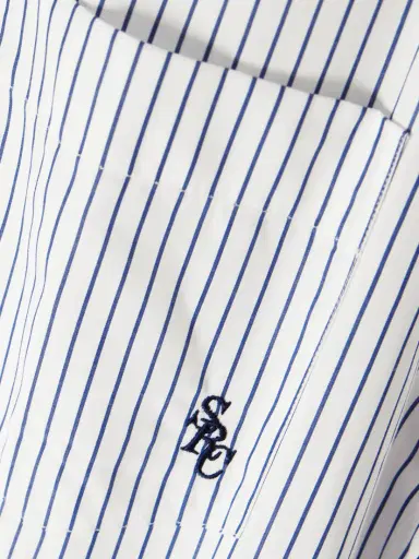 Sporty & Rich Src Embroidered Striped Cotton-poplin Shirt | Thumbnail 5 Sporty & Rich Src Embroidered Striped Cotton-poplin Shirt | Thumbnail 5