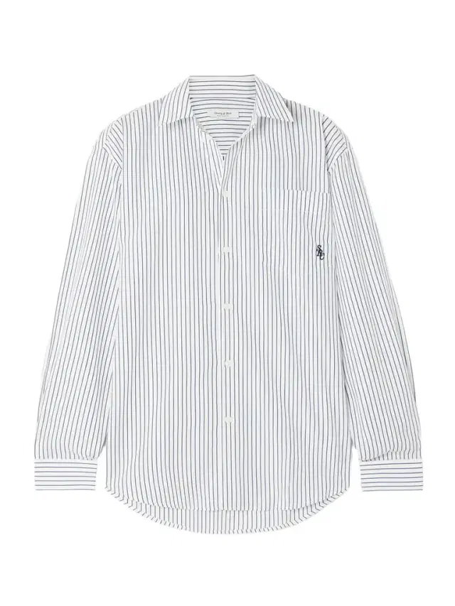 Src Embroidered Striped Cotton-poplin Shirt