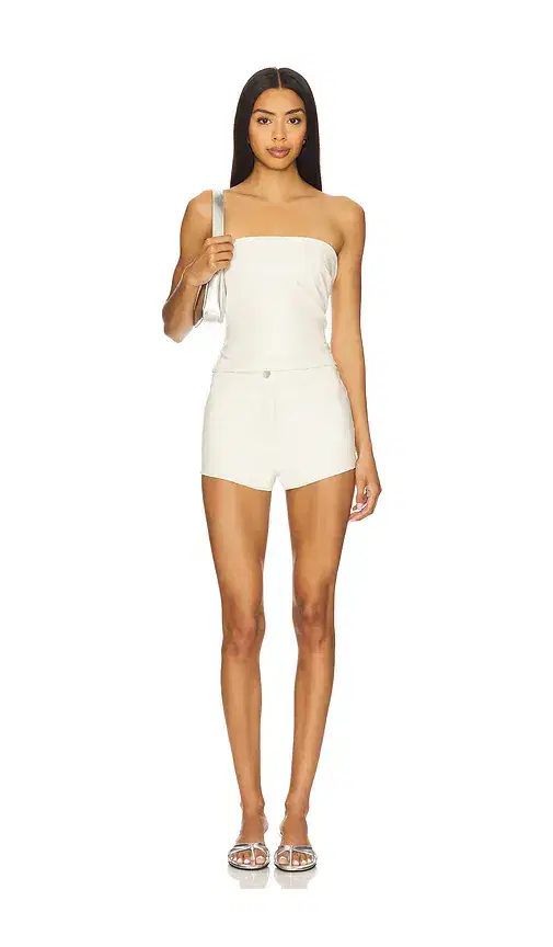 superdown Kayla Faux Leather Short Set